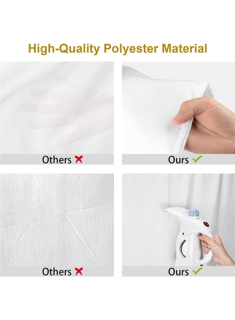 YelaJoy 5X10FT White Background for Photography Photo Booth Backdrops for Photoshoot Backgrounds Screen Video Recording Parties Curtain, Low Temperature Ironing to Remove Wrinkles (White) - Image 3
