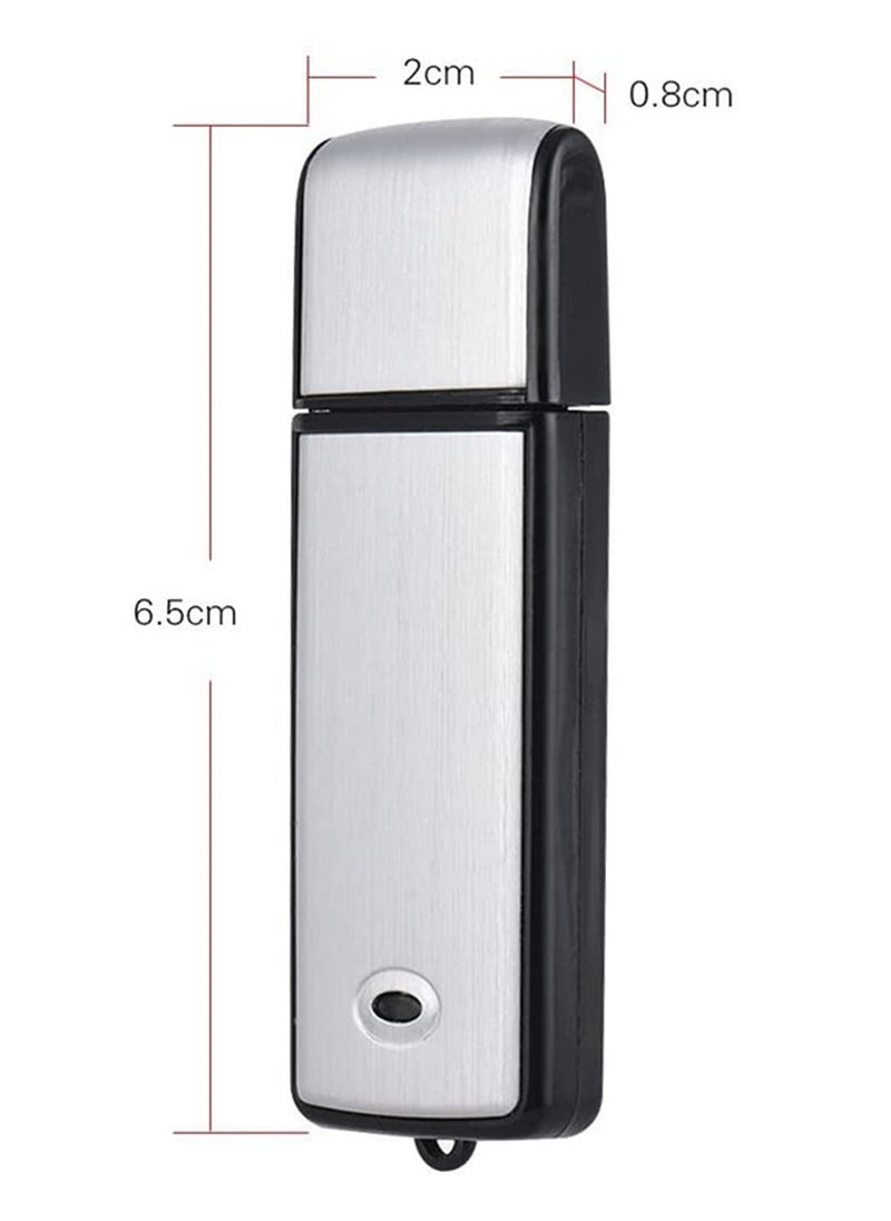 ماركة غير محددة 8GB مسجل صوت رقمي مع تسجيل بنقرة واحدة، محرك فلاش USB، تصميم بحجم الجيب، توصيل وتشغيل فوري للاجتماعات والمحاضرات والمزيد.  - Image 3