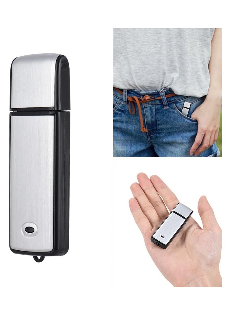 ماركة غير محددة 8GB مسجل صوت رقمي مع تسجيل بنقرة واحدة، محرك فلاش USB، تصميم بحجم الجيب، توصيل وتشغيل فوري للاجتماعات والمحاضرات والمزيد.  - Image 5