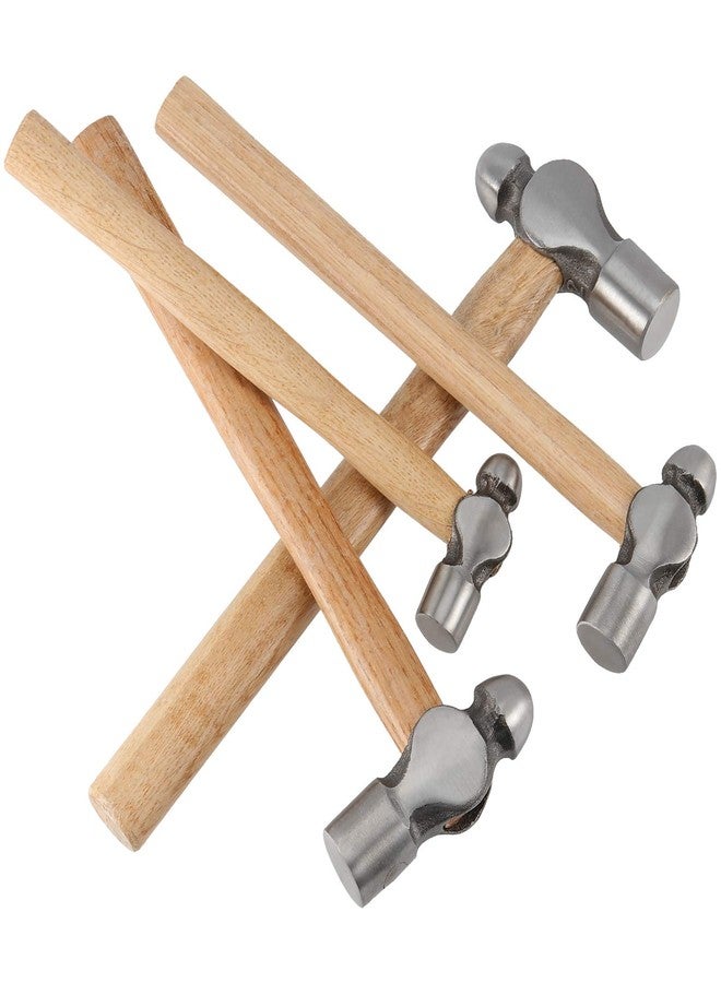 ZEONHAK 5 PCS Ball Peen Hammer, 8 OZ,16 OZ, 24 OZ, 32 OZ, 48 OZ Ball Peen Hammer Set with Wooden Handle and Non-Slip Shock Absorbing Grip for Metal Rivetc - Image 5