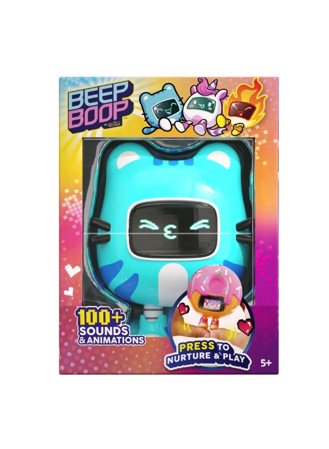 EOLO BeepBoop Interactive Pet Figure - Miao Miao | Play 4 Mini Games | Pocket-Sized Digital Character with 100+ Sounds and Animations | Collectible Electronic Pet | Take Everywhere with Keychain Clip | Imaginative Role-Play and Nurturing Skills Ideal for Kids - Image 1