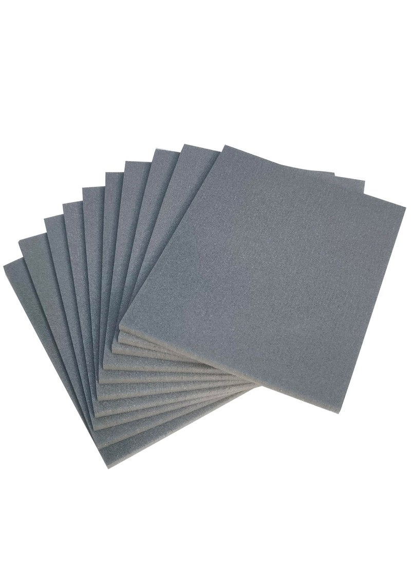 SACKORANGE SACKORANGE 10 PCS 600 Grit 45 x 55 Inch Sanding Sponge Set Wet or Dry Hand Sanding Sponges Sheet Flexible Soft Foam Sand Block for Drywall Corner Contour Metal Wood 