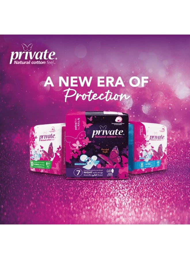 Private Sanitary Maxi Pocket Night 48 Pads White  - Image 5