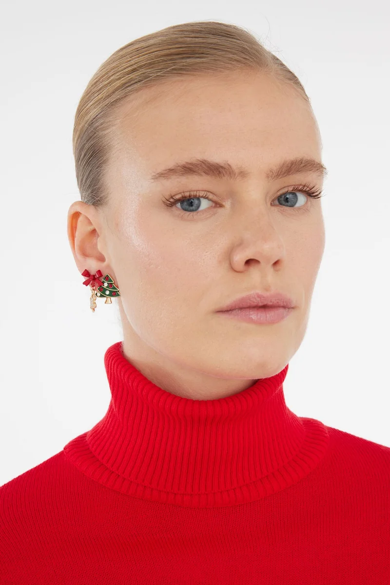 Defacto  Woman 3 piece Christmas Themed Earrings for Women | Best Price UAE
