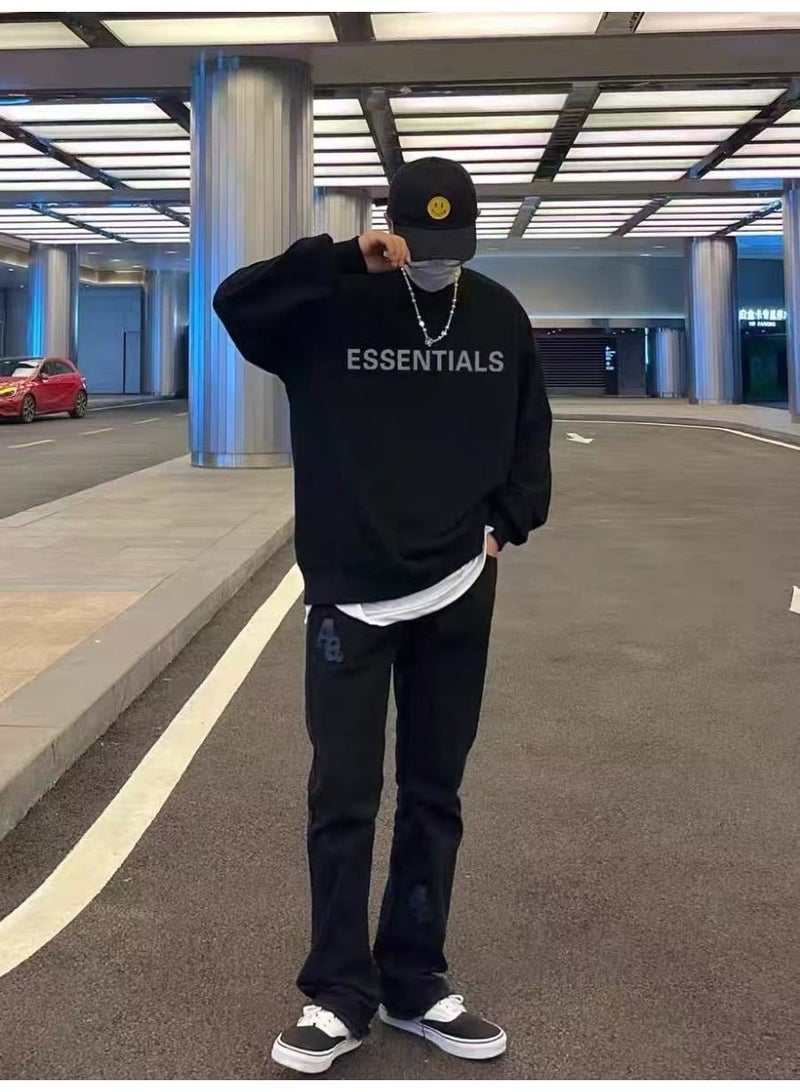 Essential Round neck loose long-sleeved shirt - Image 4