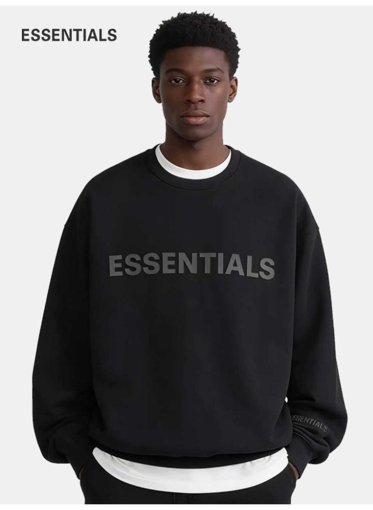 إيسينشيال ESSENTIALS السترة المستديرة الرجال والنساء الأزواج ترفيهية جديدة 100 مجموعات قميص الرأس - Image 1