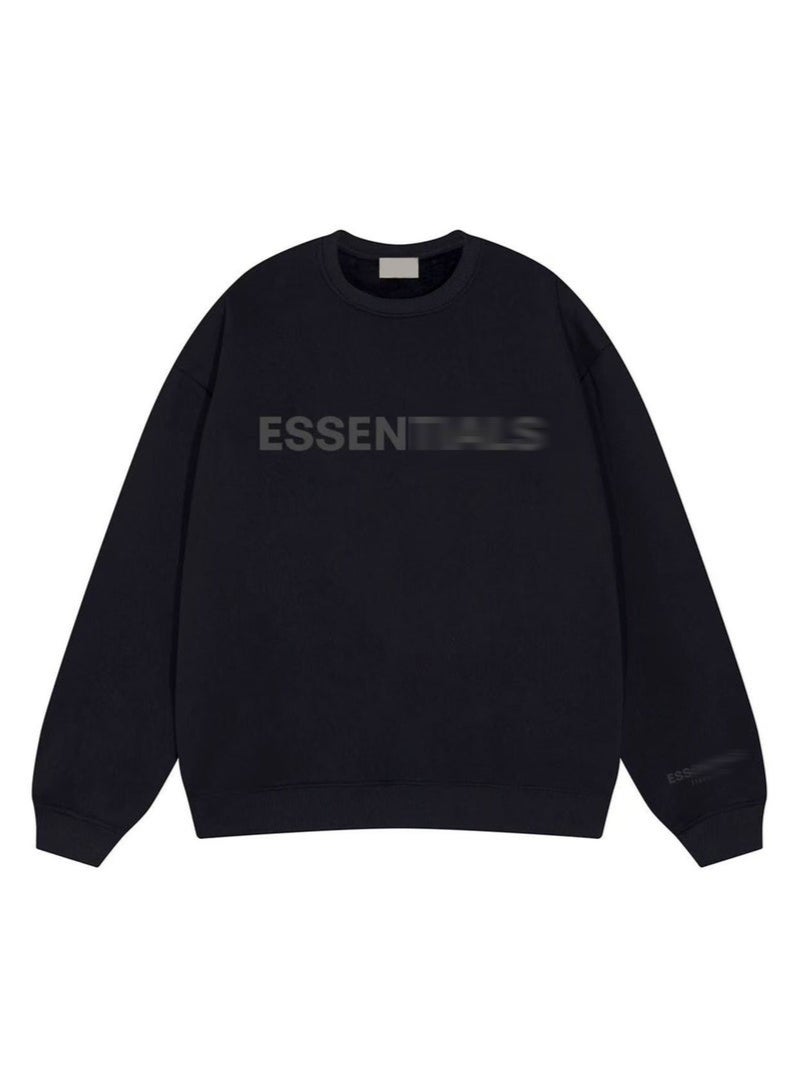 إيسنشالز ESSENTIALS السترة المستديرة الرجال والنساء الأزواج ترفيهية جديدة 100 مجموعات قميص الرأس - Image 2