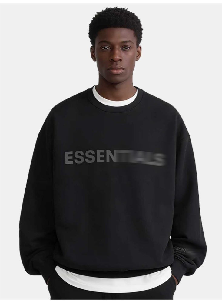 إيسنشالز ESSENTIALS السترة المستديرة الرجال والنساء الأزواج ترفيهية جديدة 100 مجموعات قميص الرأس - Image 1