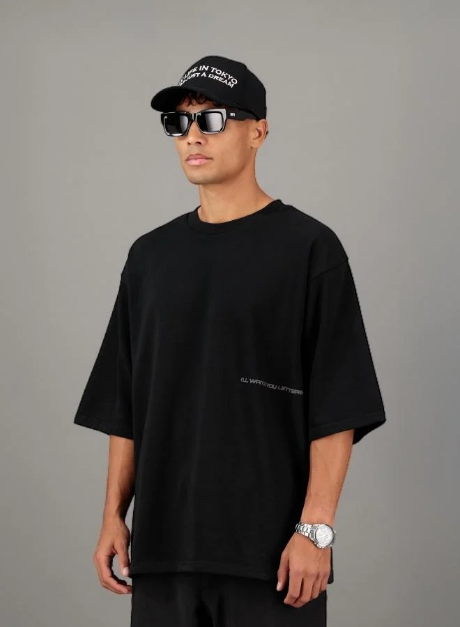 I'LL WRITE YOU LETTERS Arabic Oversize in Black