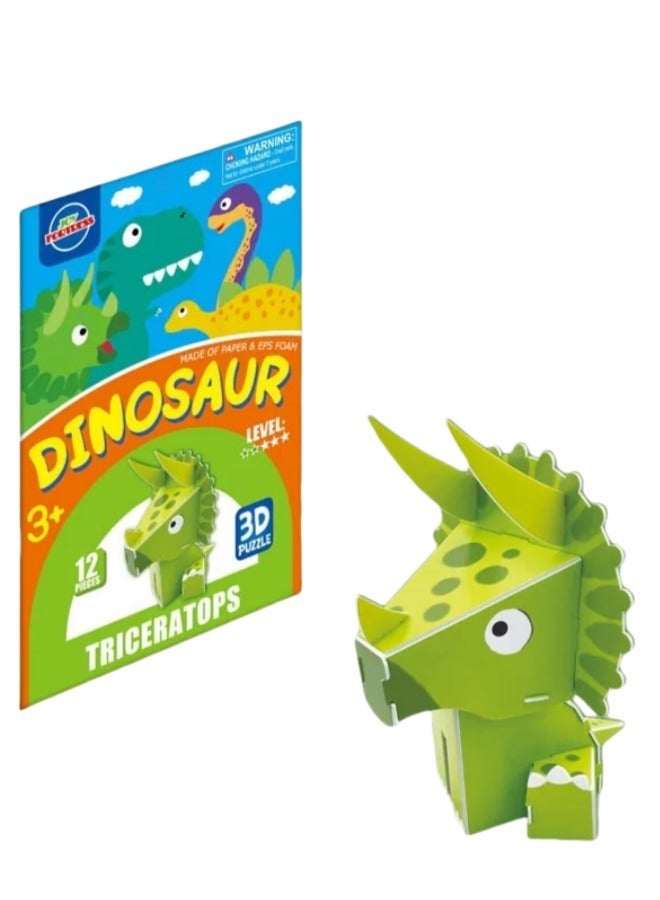Kids' Dinosaur Series DIY Puzzle: 3D Paper Model Kit - Easy Build Educational Toy to Boost Spatial IQ - Image 4
