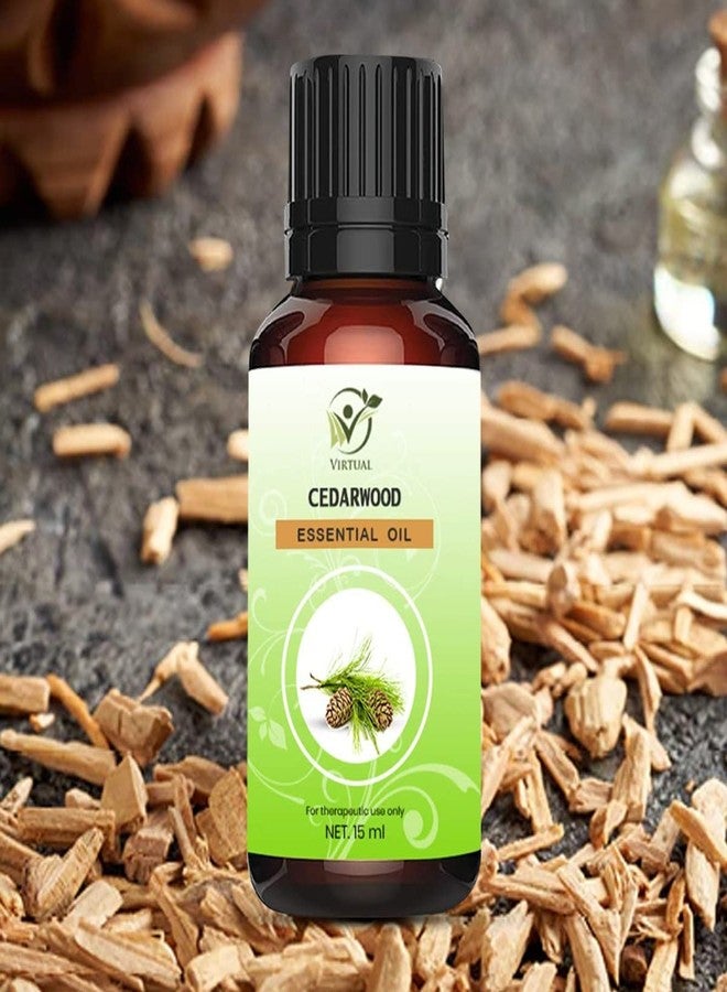 افتراضي زيت خشب الأرز العطري الافتراضي - نقي 100%، طبيعي وغير مخفف لنمو الشعر والعناية بالبشرة - Image 2