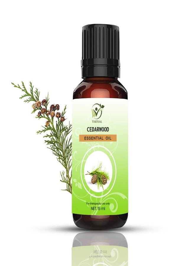 افتراضي زيت خشب الأرز العطري الافتراضي - نقي 100%، طبيعي وغير مخفف لنمو الشعر والعناية بالبشرة - Image 1