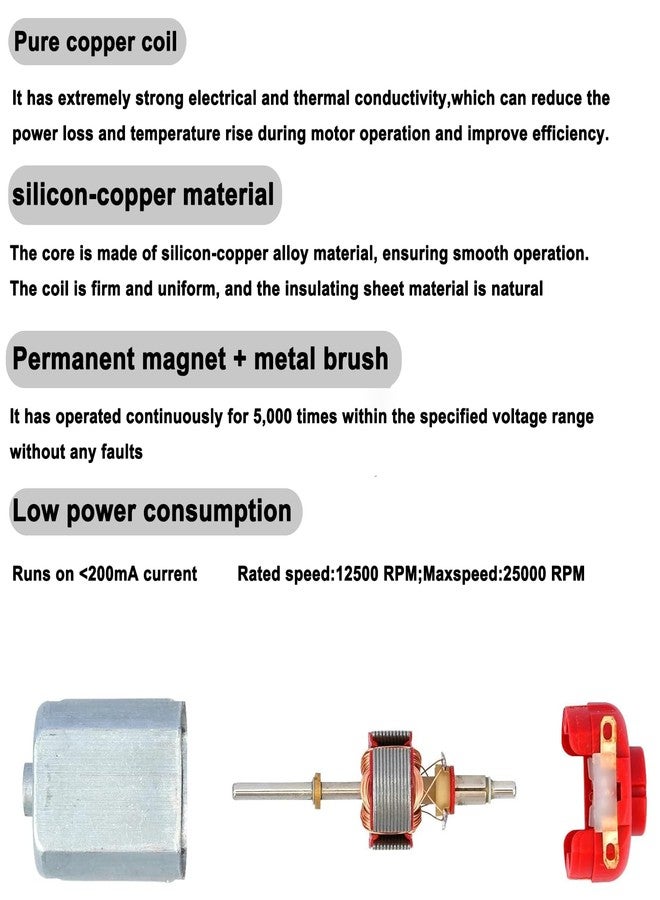 AYWGZL 40 Pcs Dc Motor 1.5V 3V 6V 5V 130 Micro Motor for DIY Toys Cars Projects - Image 2