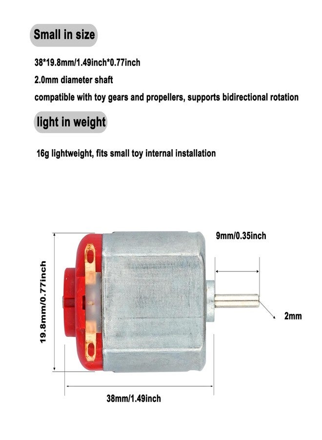 AYWGZL 40 Pcs Dc Motor 1.5V 3V 6V 5V 130 Micro Motor for DIY Toys Cars Projects - Image 3