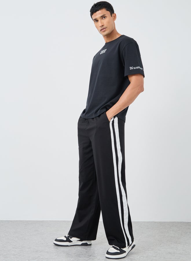 Styli Placement Print Crew Neck Oversized T-Shirt - Image 2