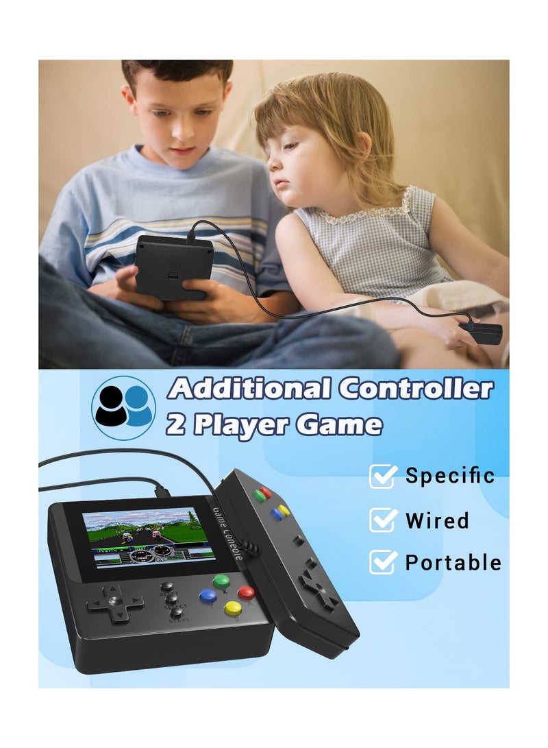 Handheld Game Console, Retro Mini Game Console with 500 Classic Games, Rechargeable Battery, Portable Games Controller, Support for 2 Players  TV, Ideal Gift for Kids, Friend, Lover (Black) - Image 2