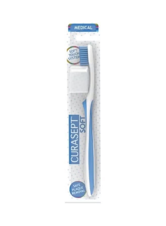 Classic Manual Toothbrush Medium Soft Blue | Oral Care Dental Cleaning Brush