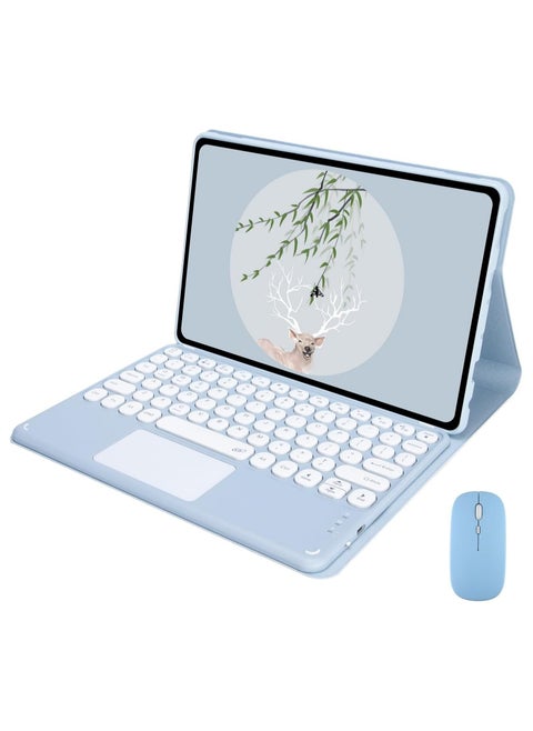 Keyboard Compatible with Xiaomi Redmi Pad Pro 12.1-inch 2024 with Mouse, Round Keys Detachable Wireless Touchpad Trackpad Keyboard for Redmi Pad Pro 12.1"