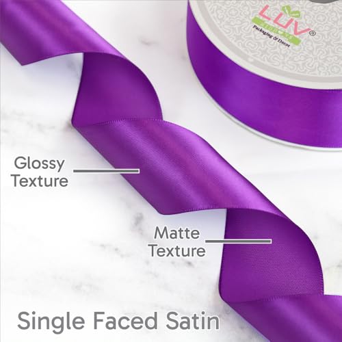 LUV RIBBONS Creative Ideas Satin Single Face 1.5" Inch Ribbon x 50 Yards,for Gift Wrapping Crafts Wedding Decoration Bows Bouquet Floral Arrangement - Image 2