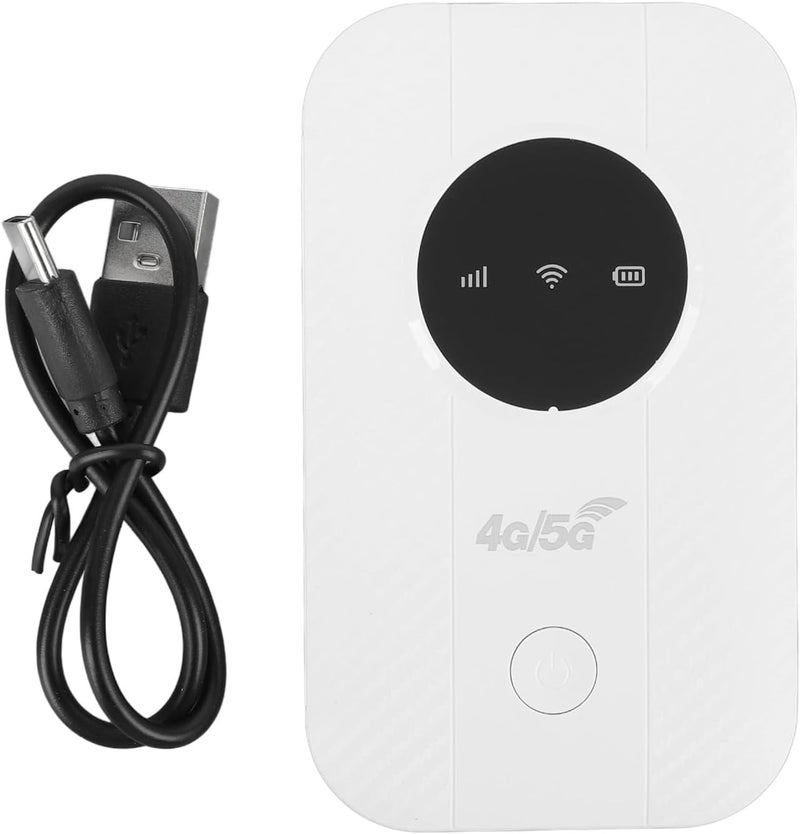 Denash راوتر 4G محمول، فتحة لبطاقة SIM، سرعة اتصال تصل إلى 300 ميجابت في الثانية، نقطة اتصال متنقلة (Hotspot)، يمكن توصيل ما يصل إلى 10 أجهزة به للاستخدام أثناء الرحلات العمل، صغير الحجم وسهل الحمل، قابل لإعادة الشحن عبر منفذ USB. - Image 1