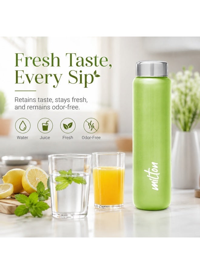 Milton Stainless Steel Water Bottle, 920 ml, Leakproof Lid for Everyday Hydration, Reusable Drinkware, Pizta Green, 1 Piece - Image 3