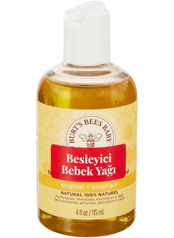 Burt's Bees Baby - Besleyici Bebek Yagi 100% Natural Nourishing Baby Oil Baby Skin Care - 115ml Bottle, Packaging May Vary - Image 1