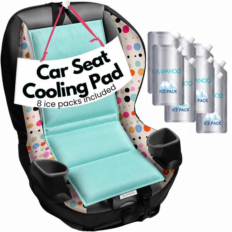 Swanoo Car Seat Cooling Pad Stroller Cooling Pad with Ice Pack for Babies Toddler and Kids Sun and Heat Cover Protector for Summer Carseat Cooler Liner - Image 2