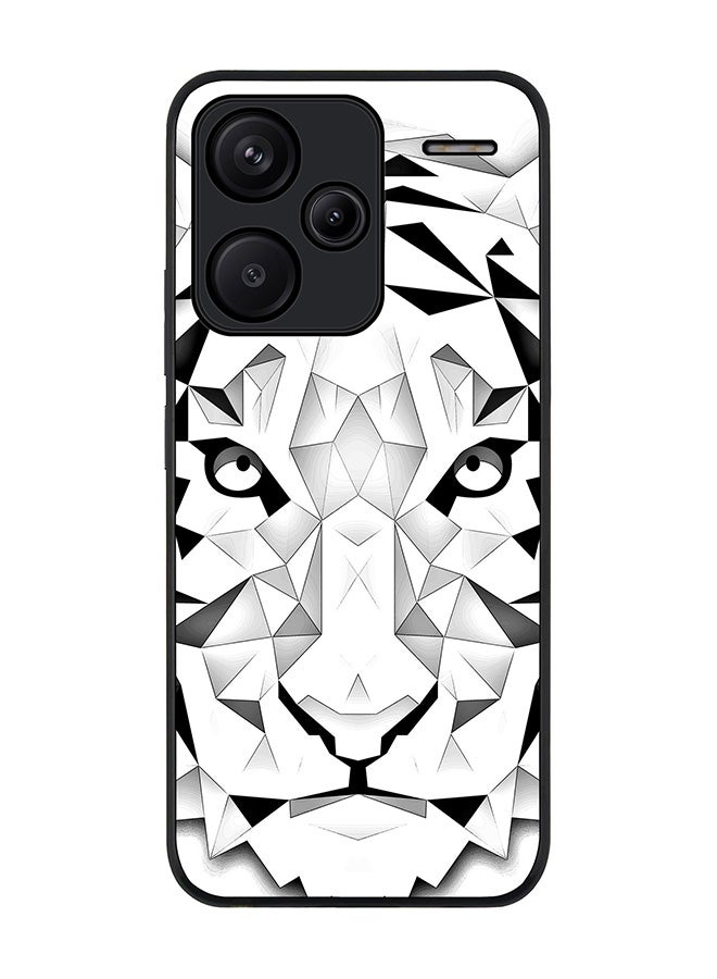 Stylizedd Rugged Black Edge Case for Xiaomi Redmi Note 13 Pro Plus, Slim fit Flexible Anti Drop Thin Cover-  Poly Tiger - Image 1