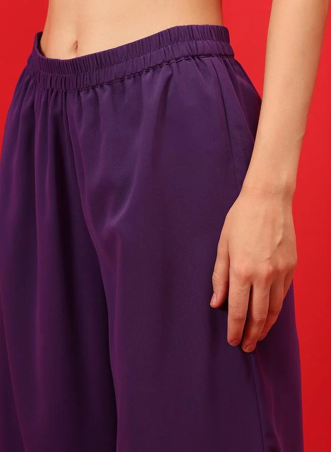 STREET 9 Printed Lace Insert Top and Trousers Co-Ords