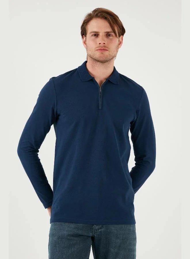 Buratti  Buratti Cotton Slim Fit Half Zipper Polo Neck Sweat Men's SWEAT 5903010 for Men | Best Price UAE
