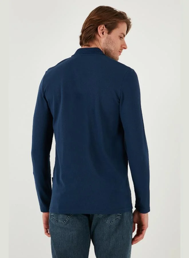 Buratti  Buratti Cotton Slim Fit Half Zipper Polo Neck Sweat Men's SWEAT 5903010 for Men | Best Price UAE