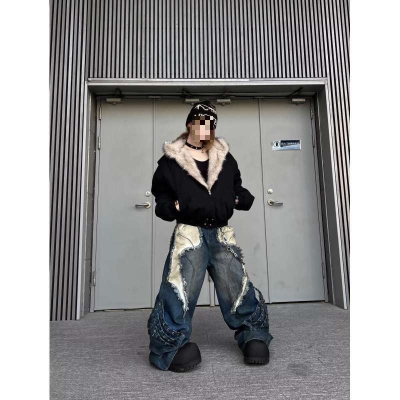 Unisex Classic Denim Jeans Loose Fit Daily Outdoor Wear - Image 3