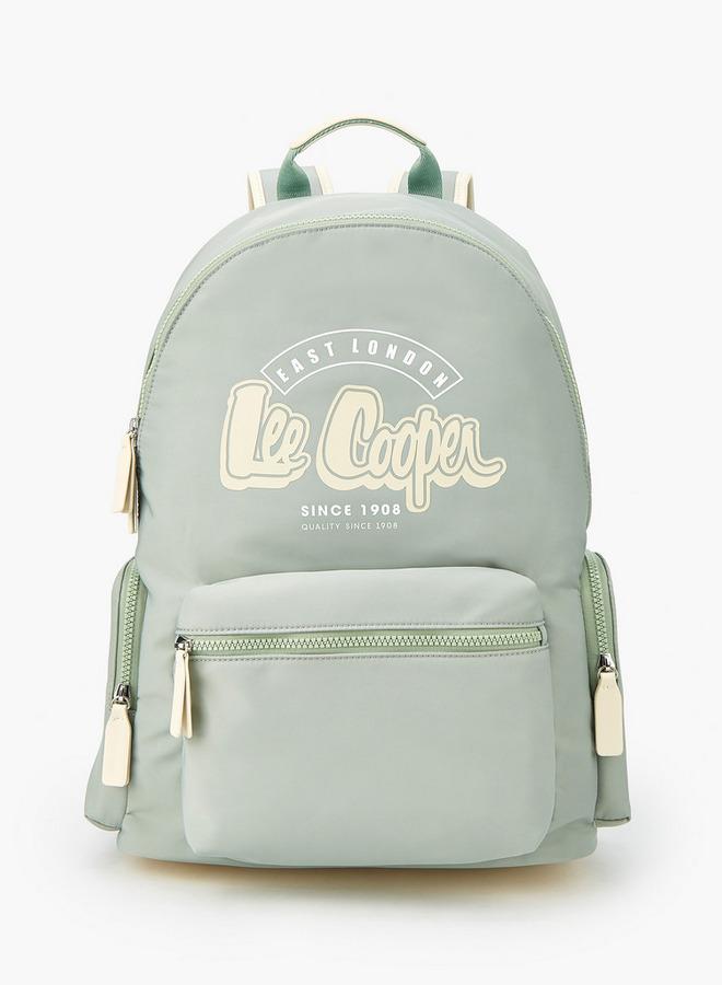 Lee Cooper Logo Print Polyester Backpack With Adjustable Straps - Image 1