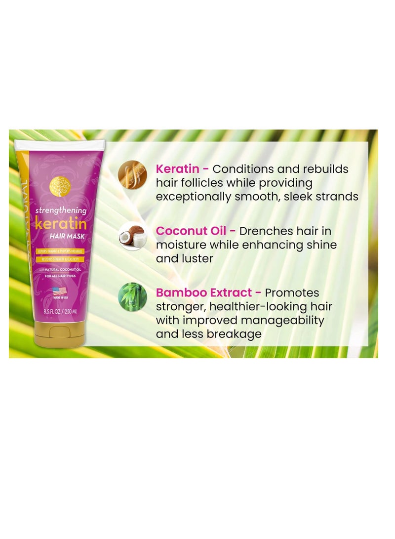 Arganatural Arganatural Hair Mask 8.5 FL OZ / 250 ML Tube (Keratin Hair Mask)  - Image 2