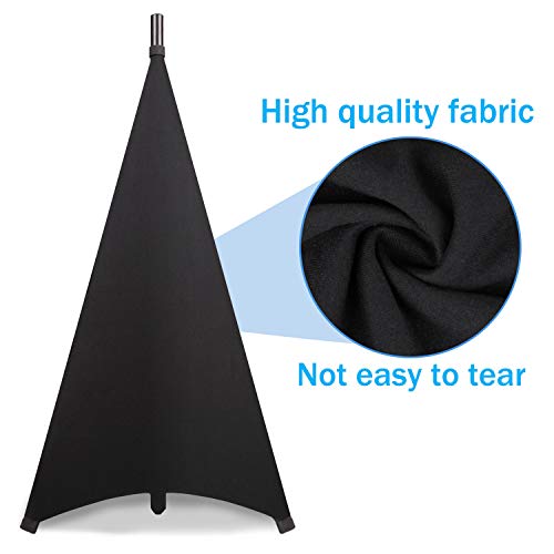 Dofilachy Speaker Stand Cover-DJ Bag with 360 Degree Cover, Speaker Tripod Scrim Cover for Speaker/Lighting with Free Travel Bag (Two Pack-Black) - Image 2