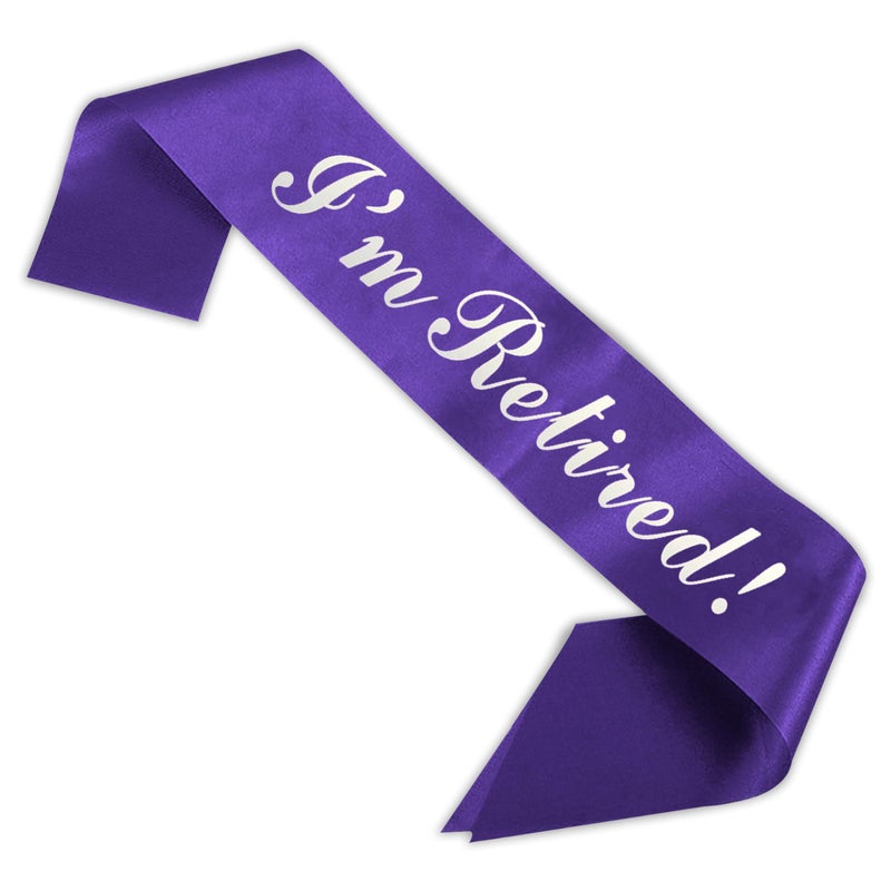 WOBBOX Happy Retirement Sash, Retirement Party Decorations-(1 Pcs) (FP4514) - Image 1
