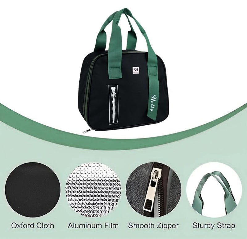 NFI essentials NFI essentials Insulated Lunch Bag for Men Women Large Tiffin Carry Bag Travel Lunch Box Organizer for Office, School, College, Leak-Proof Lunch Cooler Bag  - Image 2