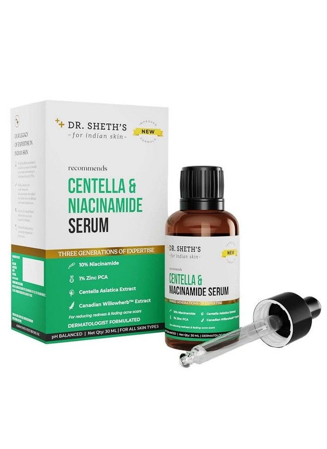 Dr. Sheth's - Centella & 10% Niacinamide Serum For All Skin Types With 1% Zinc Pca & Liquorice Extract; Serum For Skin For Oily Dry Sensitive Normal 30Ml - Image 1