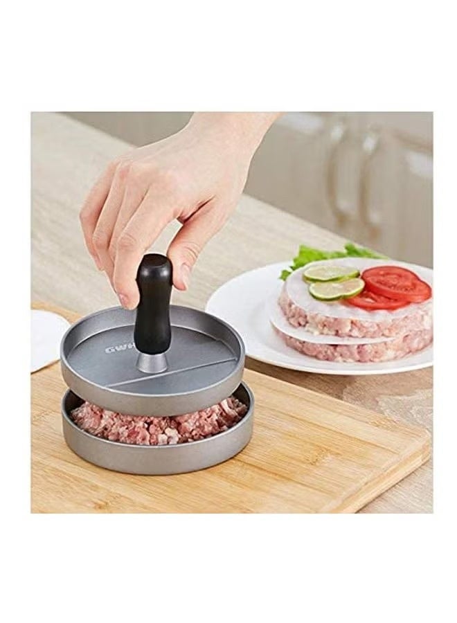 12cm stainless steel hamburger press, silver - Image 2