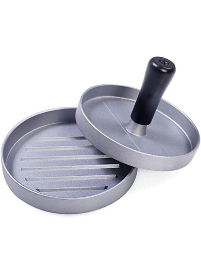 12cm stainless steel hamburger press, silver - Image 1