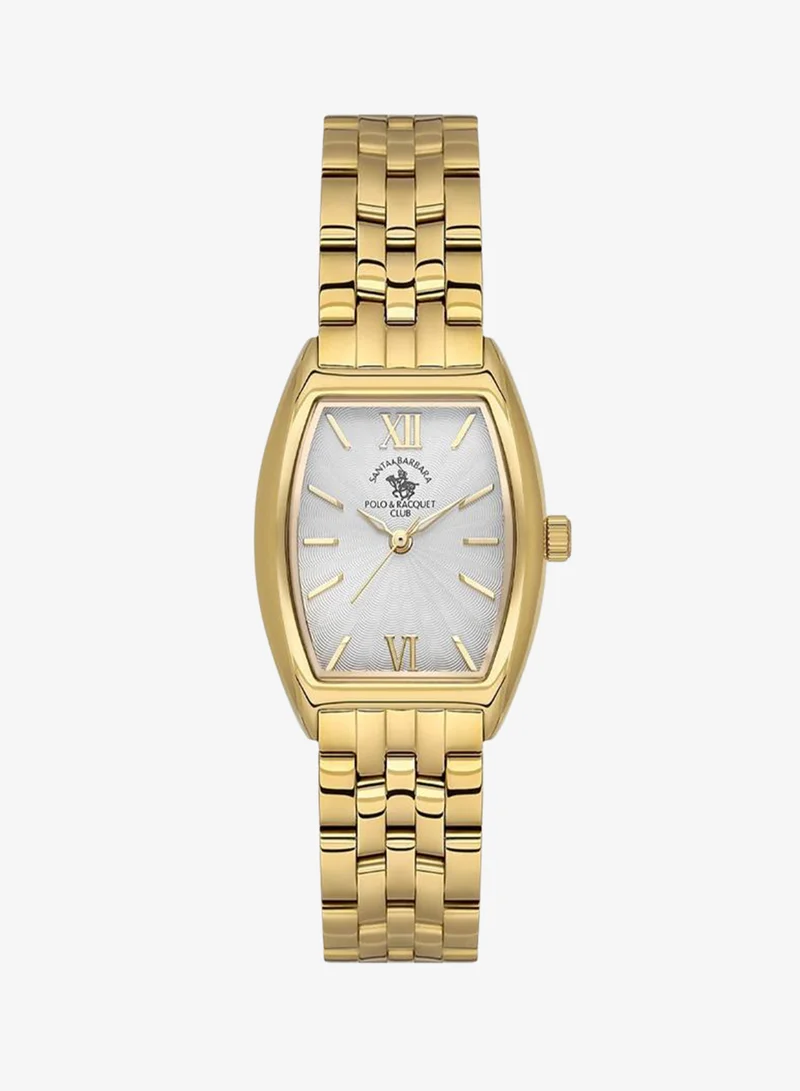 SANTA BARBARA POLO & RACQUET CLUB Santa Barbara Polo & Racquet Club - Unique Women's Watch | Stainless Steel Band with Steel Case | Analog | Square Dial | Mineral Glass | Japanese Quartz | Water Resistance 50 Meters