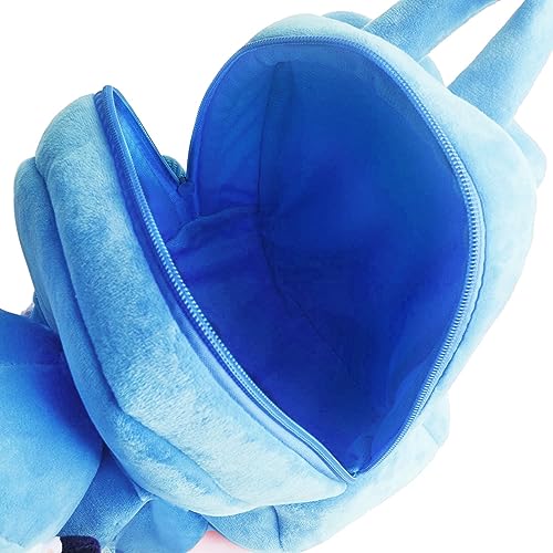 Frantic Kids Soft Animal Cartoon Travelling School Bag Soft Plush 1 Compartment Backpacks Boys Girls Baby for 2 to 5 Years Baby/Boys/Girls Nursery, Preschool, Picnic (FullBodySkyRabbit), Blue - Image 3