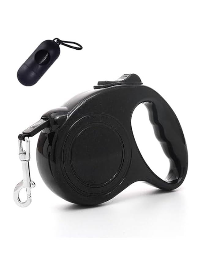 HOOKOR Retractable Dog Leash, Pet Walking Leash With Anti-slip Handle, Strong Nylon Tape, One-handed One on Lock & Release, Suitable For Small/Medium Dog Or Cat (Black) - Image 1