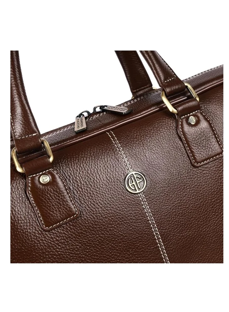 Hammonds Flycatcher  Leather Office Bag for Men, Laptop Bag for Men, Leather Bag for men for 15.6 Inch Laptop, Adjustable Strap, Multi Compartments, Trolley Strap | LB204_MH | 2M25  | Best Price UAE