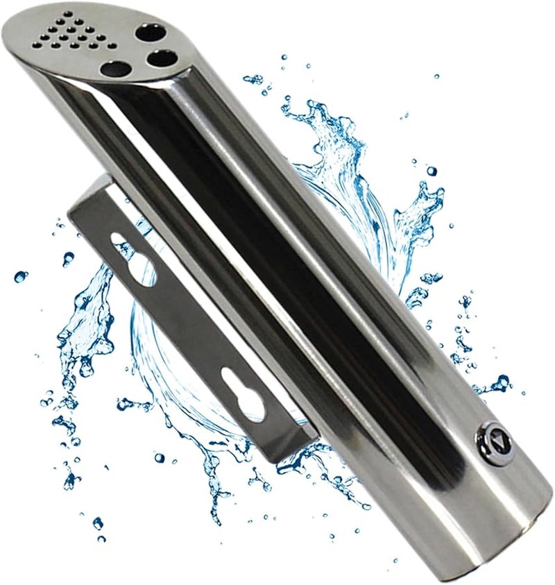 Stainless Steel Wall Mounted Ashtray Outdoor Waterproof Cigarette Bin 2.4x11.8 Inch - Image 2
