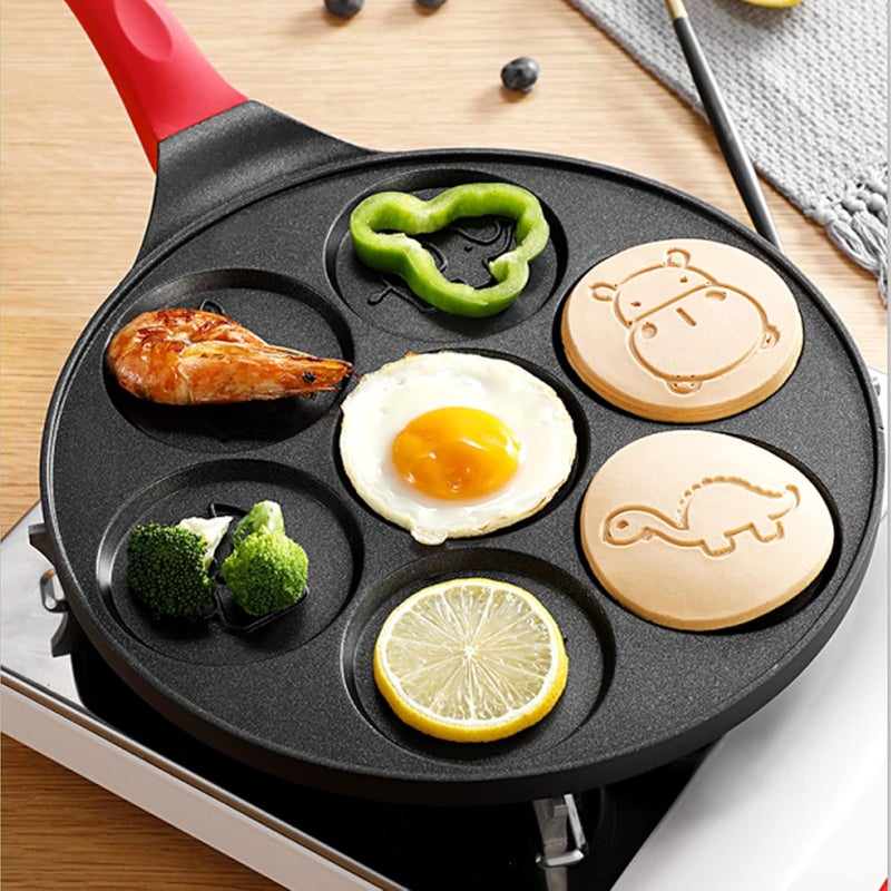 Eacam Pancake Maker Pan - Griddle Pancake Pan Molds for Kids Nonstick Pancake Griddle Pan with 7 Animal Shapes - Image 2