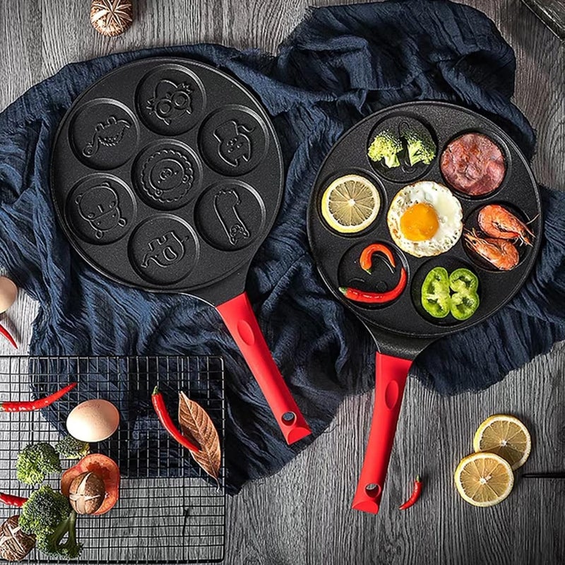 Eacam Pancake Maker Pan - Griddle Pancake Pan Molds for Kids Nonstick Pancake Griddle Pan with 7 Animal Shapes - Image 5