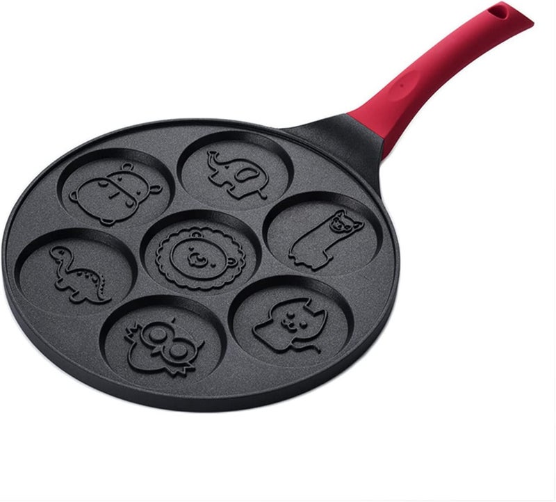 Eacam Pancake Maker Pan - Griddle Pancake Pan Molds for Kids Nonstick Pancake Griddle Pan with 7 Animal Shapes - Image 1