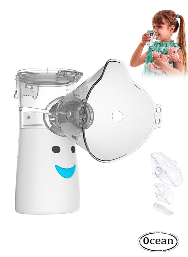 أوشن Mesh Nebulizer Portable Nebulizer, 2 Modes Handheld Nebulizer, Handheld Inhaler Automatic Inhalators for Adults and Children, Ultrasonic Inhaler Mesh Nebulizer for Home and Travel Use - Image 1