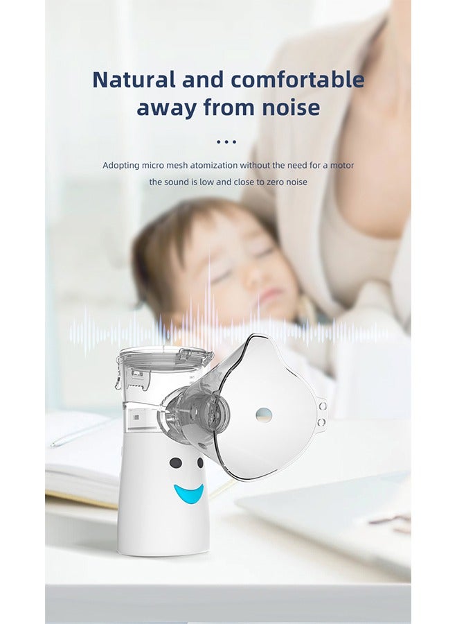 أوشن Mesh Nebulizer Portable Nebulizer, 2 Modes Handheld Nebulizer, Handheld Inhaler Automatic Inhalators for Adults and Children, Ultrasonic Inhaler Mesh Nebulizer for Home and Travel Use - Image 4